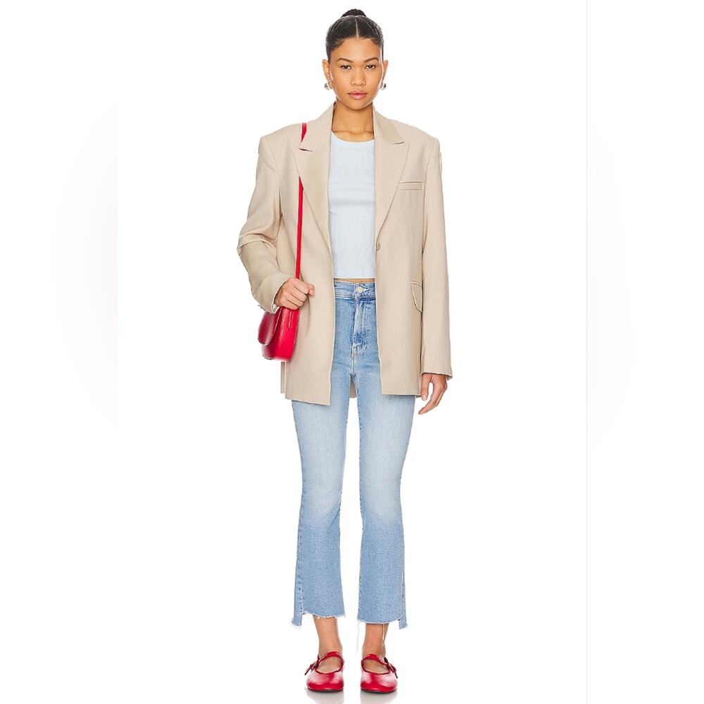 MOTHER Light Blue Ankle Crop Jeans with Front Slits